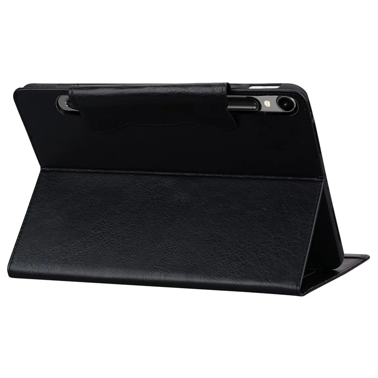 Para Samsung Galaxy Tab S9 / Tab S9 FE / Tab S8 / Tab S7 Funda de Cuero de Tableta con Bolsillo para Tarjetas - Negro