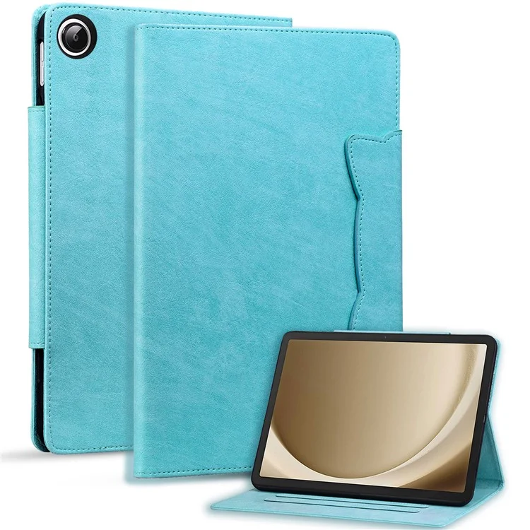 Para Samsung Galaxy Tab A9+ X210 X215 X216 Case PU Leather Folio Tablet Cover com Card Slots - Sky Blue