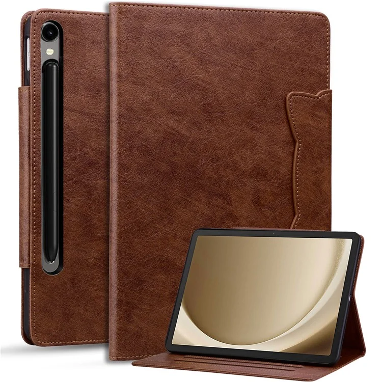 Per Samsung Galaxy Tab S9+ / Tab S8+ / Tab S7+ T970 T976B Custodia Business in Pelle PU con Supporto Chiusura Magnetica - Marrone