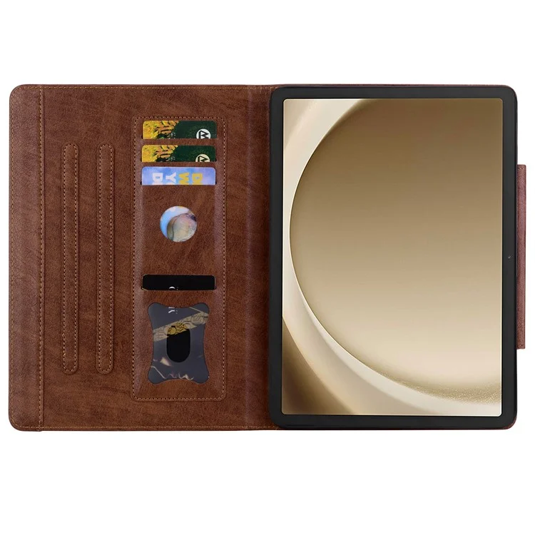 Per Samsung Galaxy Tab S9+ / Tab S8+ / Tab S7+ T970 T976B Custodia Business in Pelle PU con Supporto Chiusura Magnetica - Marrone