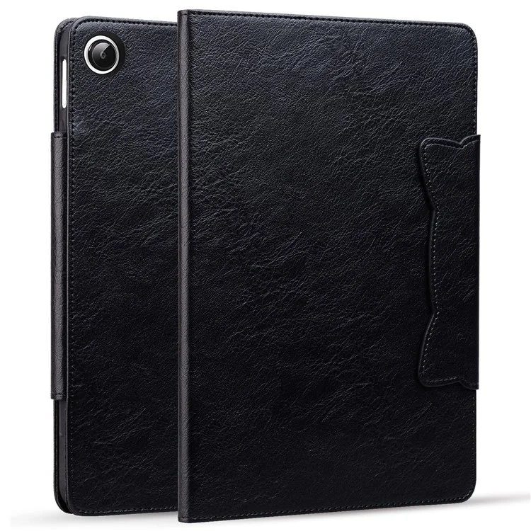 Für Samsung Galaxy Tab A9	X110 X115 Stand Case PU-Leder Tablet-Hülle mit magnetischem Verschluss - Schwarz