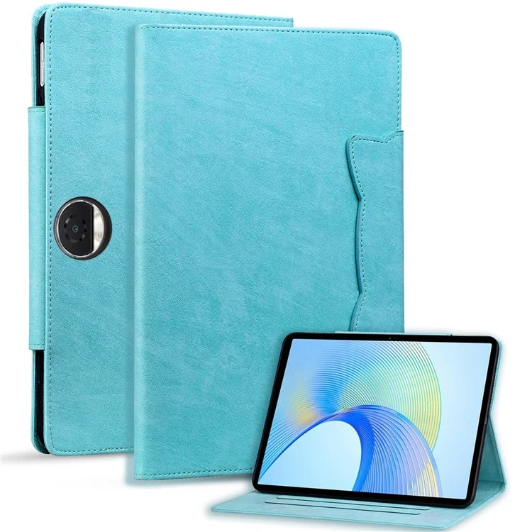 For Honor Pad 9 Protective Case PU Leather Stand Tablet Cover with Magnetic Clasp - Sky Blue