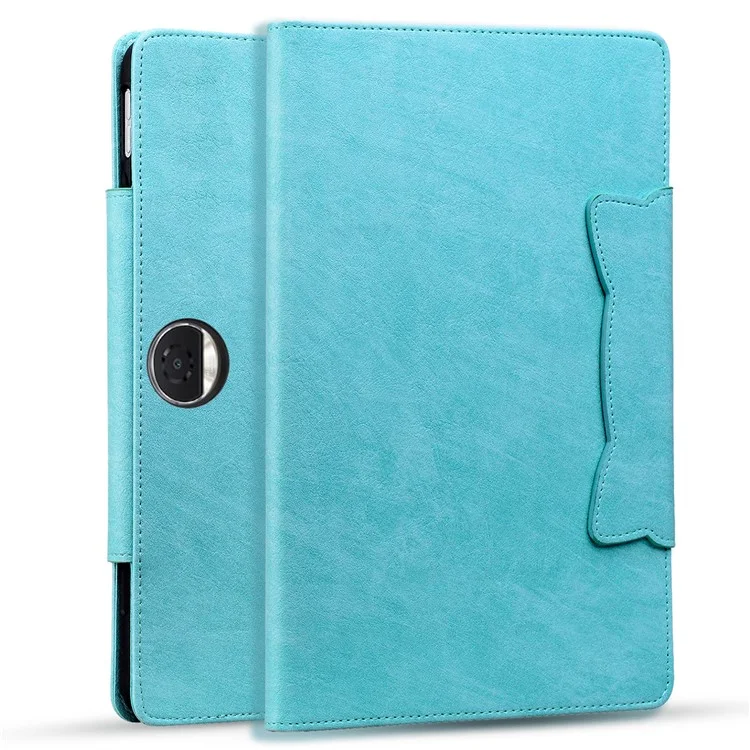For Honor Pad 9 Protective Case PU Leather Stand Tablet Cover with Magnetic Clasp - Sky Blue