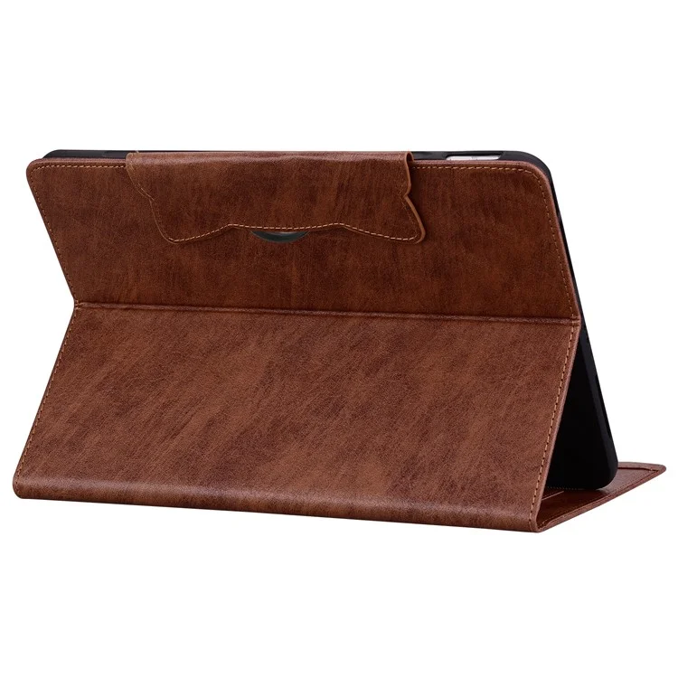 For Honor Pad 9 Protective Case PU Leather Stand Tablet Cover with Magnetic Clasp - Brown