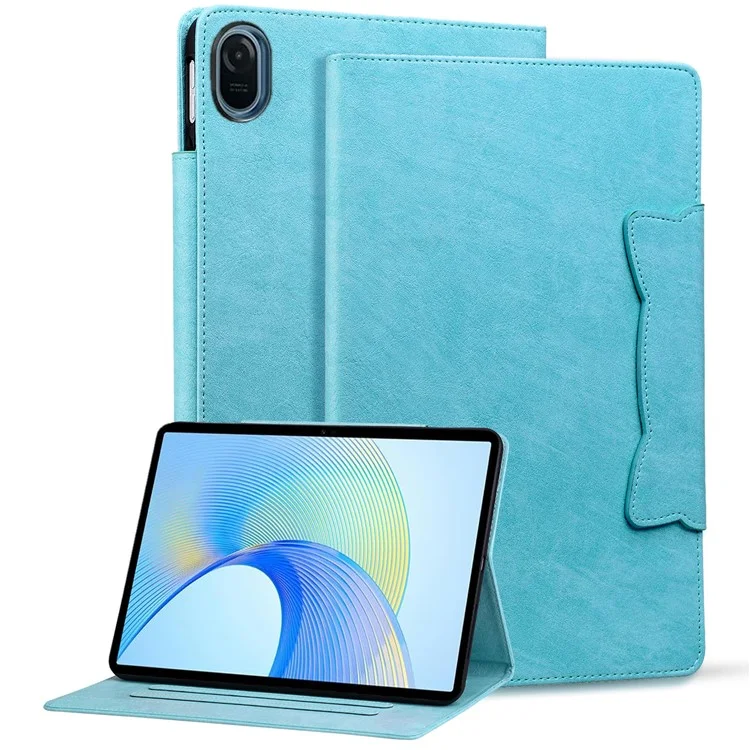 For Honor Pad 8 Ständerkoffer Magnetischer Verschluss PU-Leder-Tablet-Cover mit Kartenfächern - Himmelblau