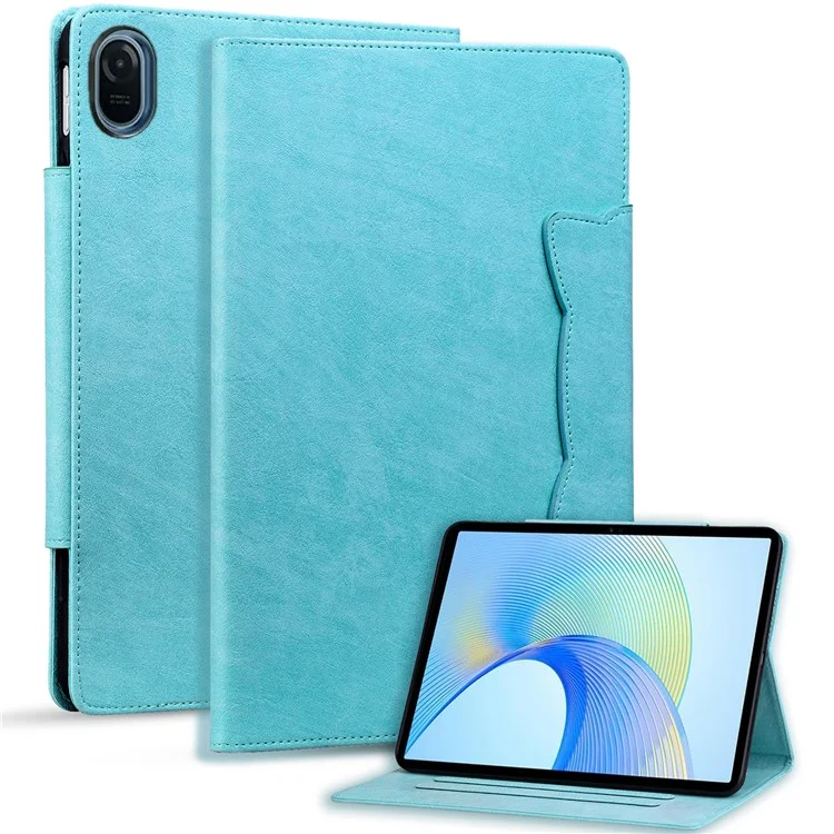 For Honor Pad 8 Ständerkoffer Magnetischer Verschluss PU-Leder-Tablet-Cover mit Kartenfächern - Himmelblau