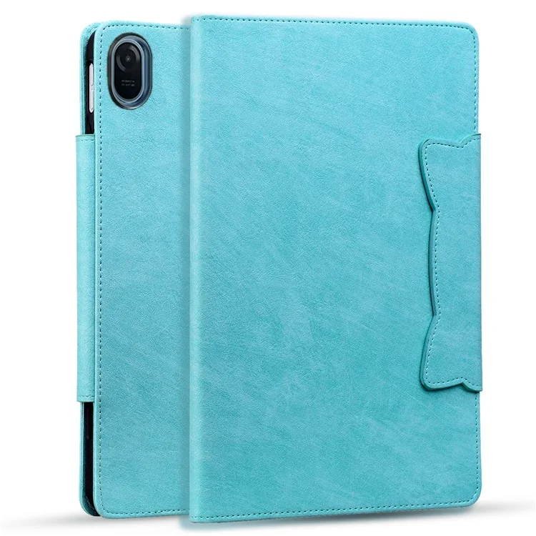 For Honor Pad 8 Ständerkoffer Magnetischer Verschluss PU-Leder-Tablet-Cover mit Kartenfächern - Himmelblau