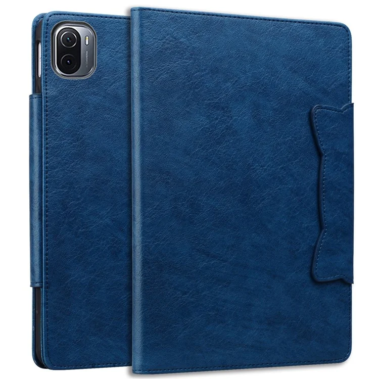 Para Xiaomi Pad 5 / 5 Pro Capa Suporte para Cartão Capa de Couro PU com Suporte - Azul