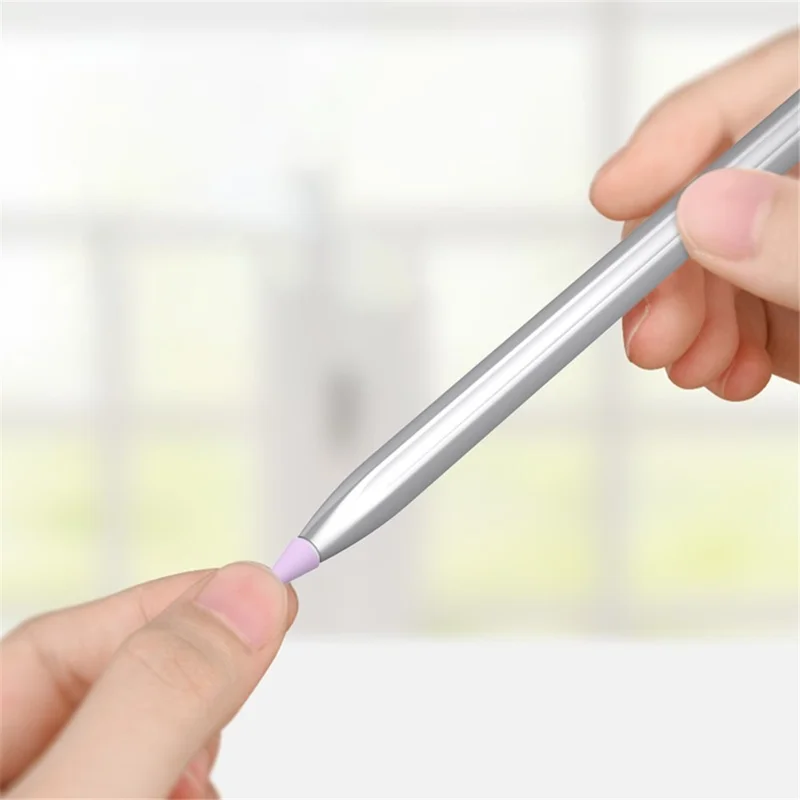 For Huawei M-Pencil 2nd / 1st Generation 10Pcs Touch Screen Stylus Pen Nib Sleeve Silicone Pen Tip Cover - White