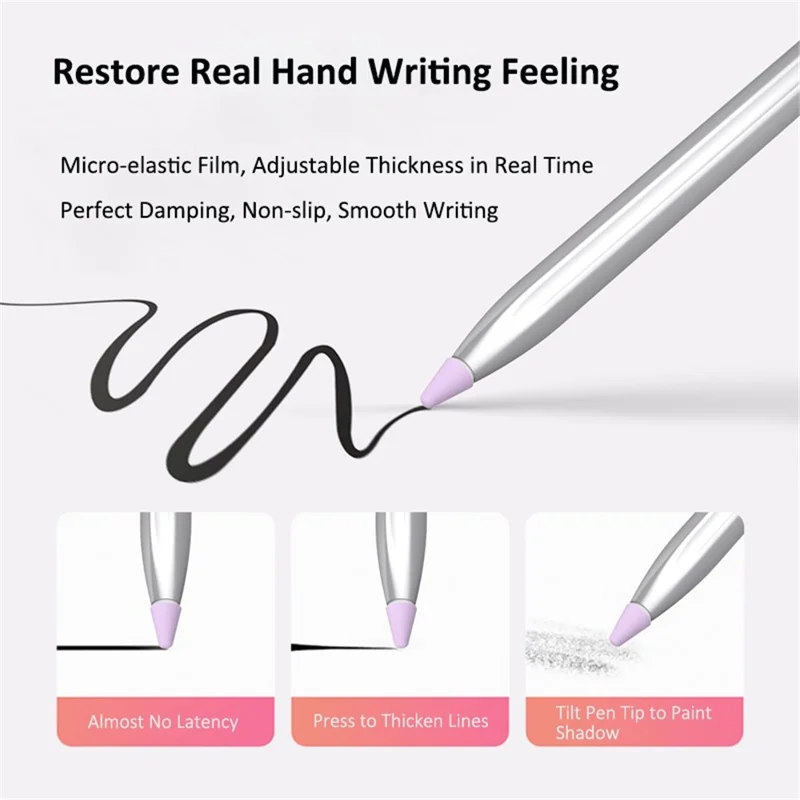 For Huawei M-Pencil 2nd / 1st Generation 10Pcs Touch Screen Stylus Pen Nib Sleeve Silicone Pen Tip Cover - White
