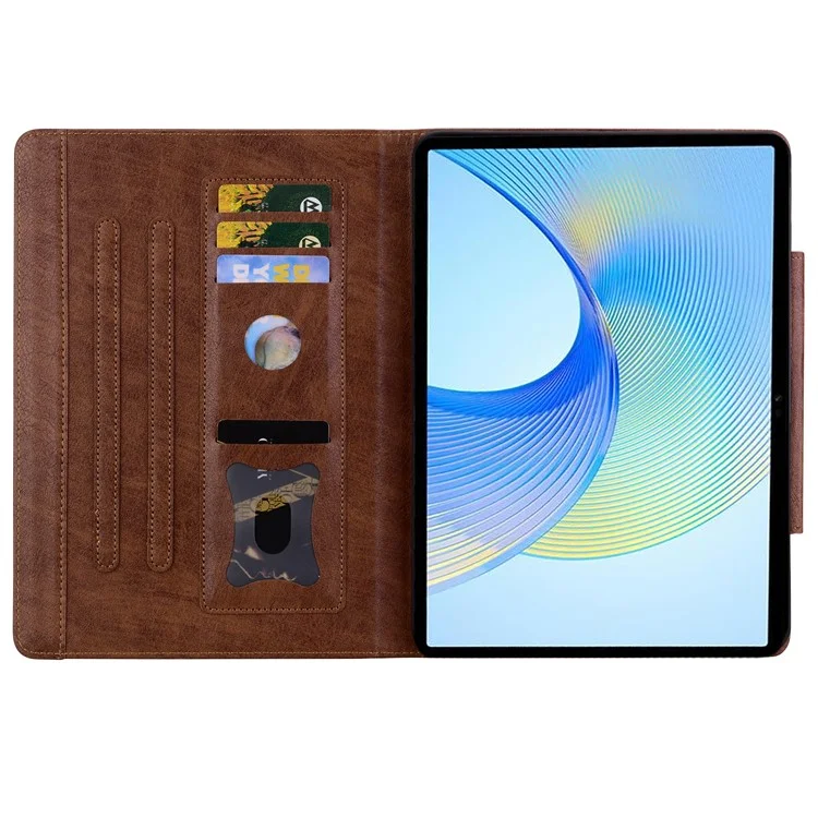 Per Lenovo Tab M11 Case Anti-Scratch PU Leather Tablet Cover con slot per schede - Marrone