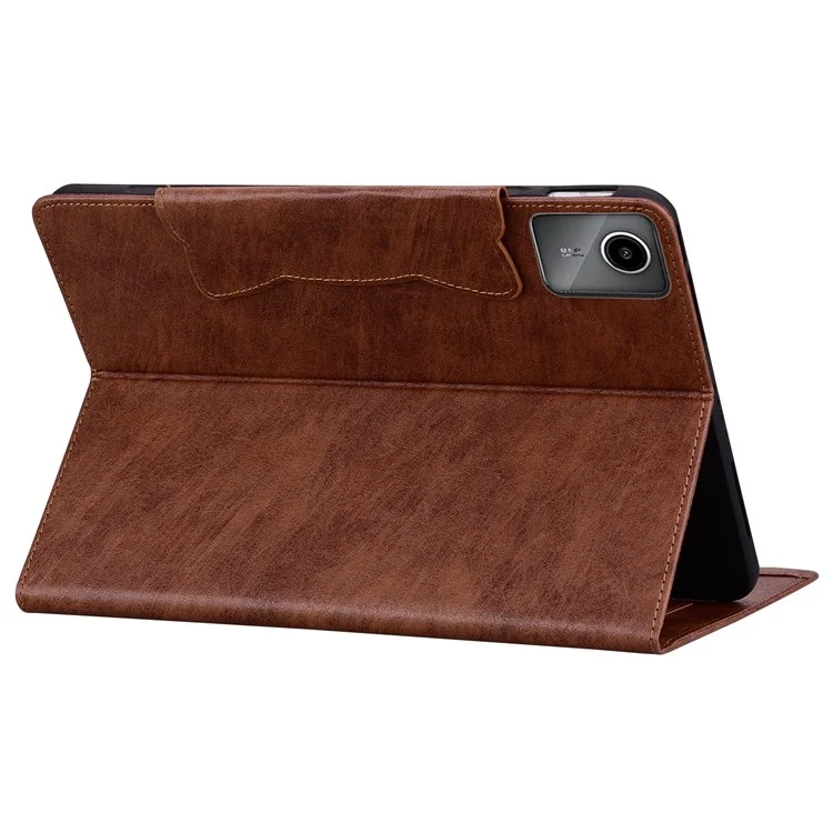 Per Lenovo Tab M11 Case Anti-Scratch PU Leather Tablet Cover con slot per schede - Marrone