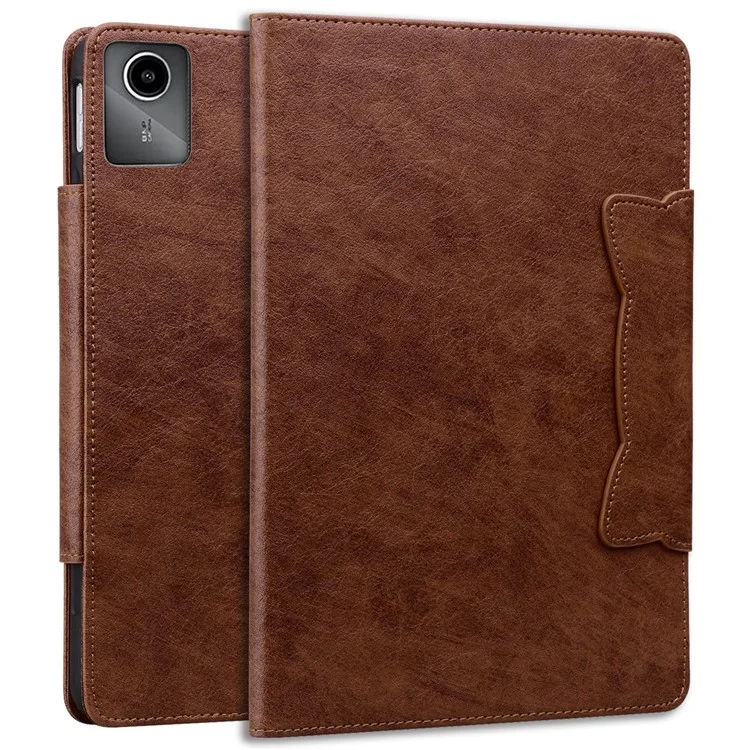 Per Lenovo Tab M11 Case Anti-Scratch PU Leather Tablet Cover con slot per schede - Marrone