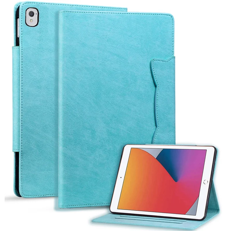 Für iPad 9,7-Zoll (2017) / (2018) Hülle Magnetverschluss Schützen PU-Leder Tablet Cover - Himmelblau
