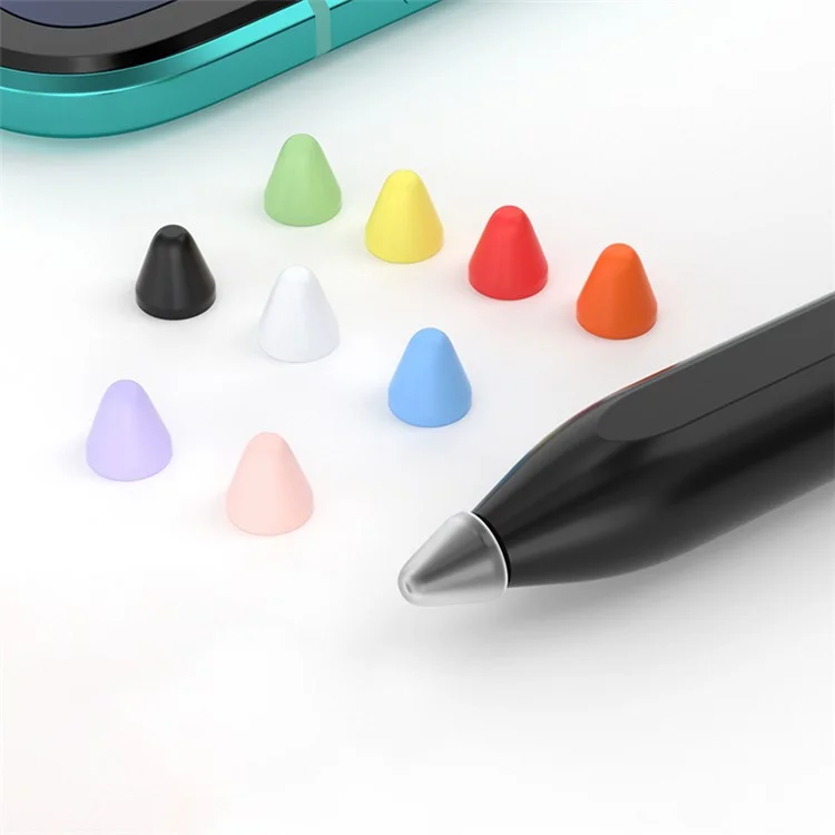 For Xiaomi Smart Pen 10Pcs Soft Silicone Pen Tip Cover Touch Screen Stylus Pen Nib Sleeve - Blue