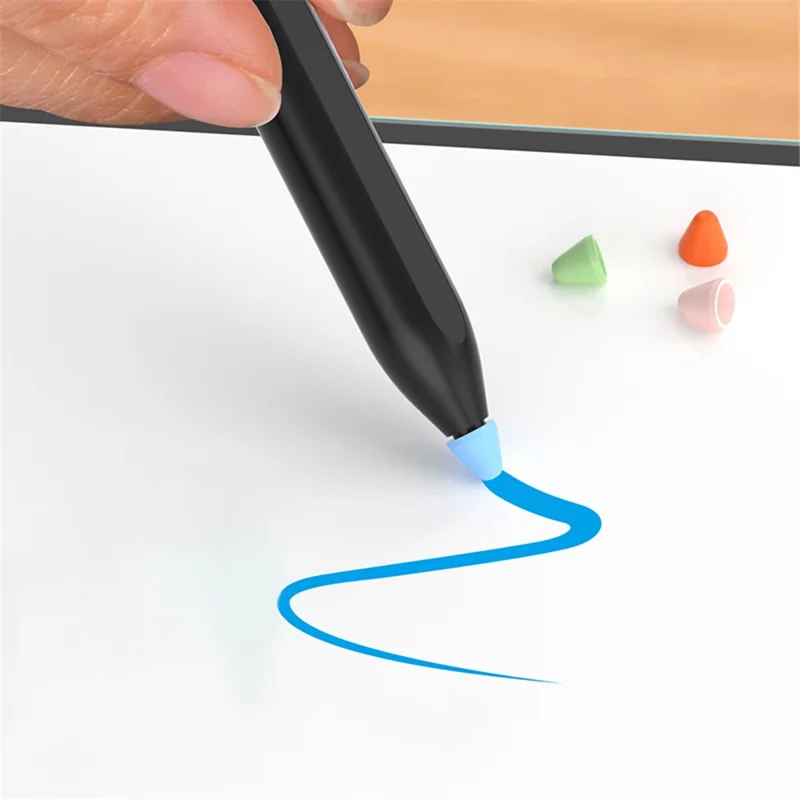 For Xiaomi Smart Pen 10Pcs Soft Silicone Pen Tip Cover Touch Screen Stylus Pen Nib Sleeve - White