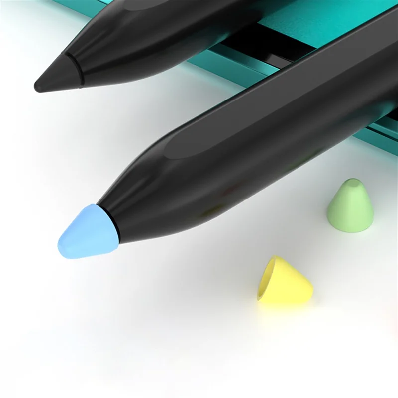 For Xiaomi Smart Pen 10Pcs Soft Silicone Pen Tip Cover Touch Screen Stylus Pen Nib Sleeve - Red