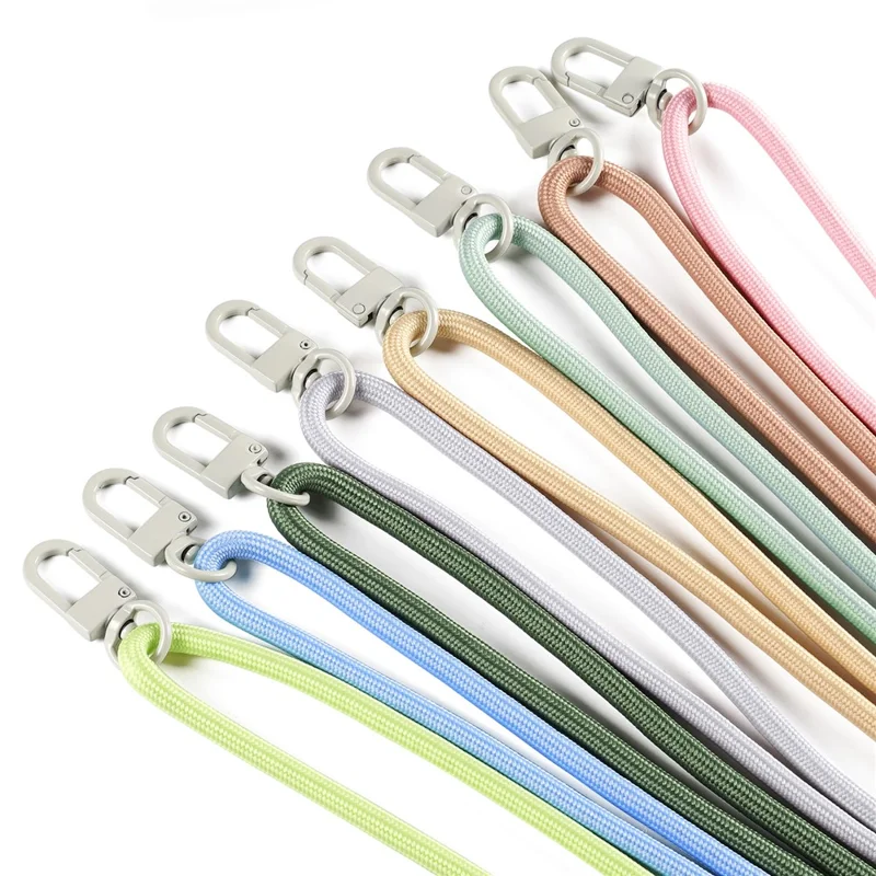 DUX DUCIS PLAZ Series 146cm Phone Lanyard Polyester Crossbody Strap Neck Rope with Tether Tab - Light Pink