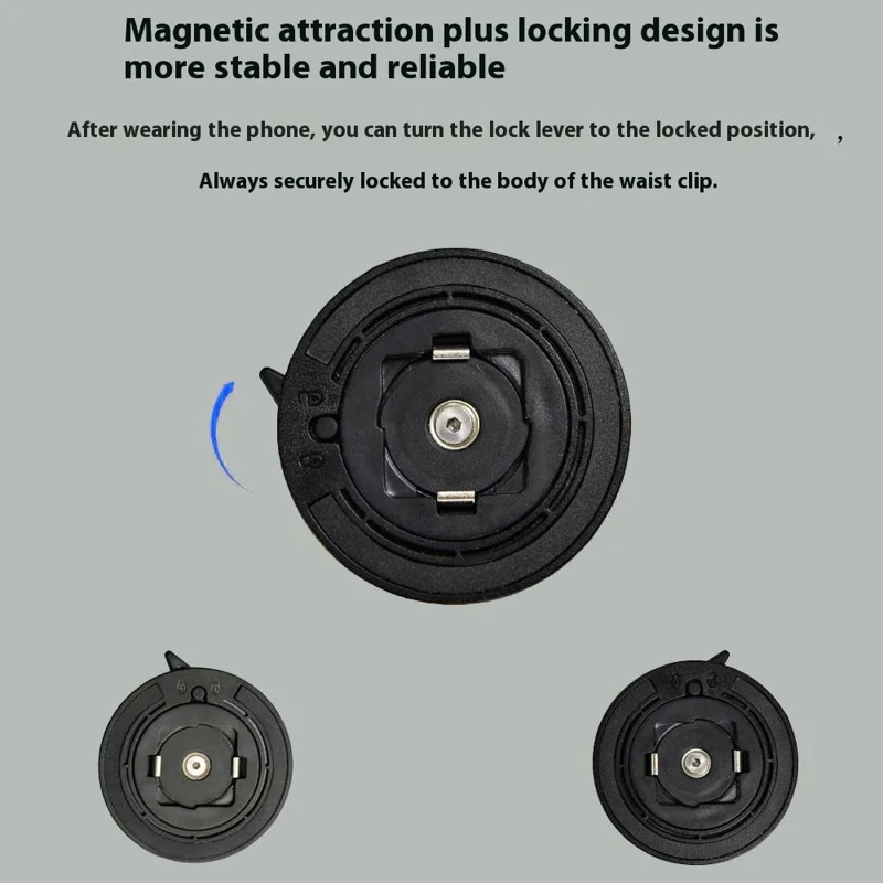 Clip de Ceinture de Téléphone Avec Patch Adhésif Rond, Support de Ceinture de Téléphone Portable Sport Universel