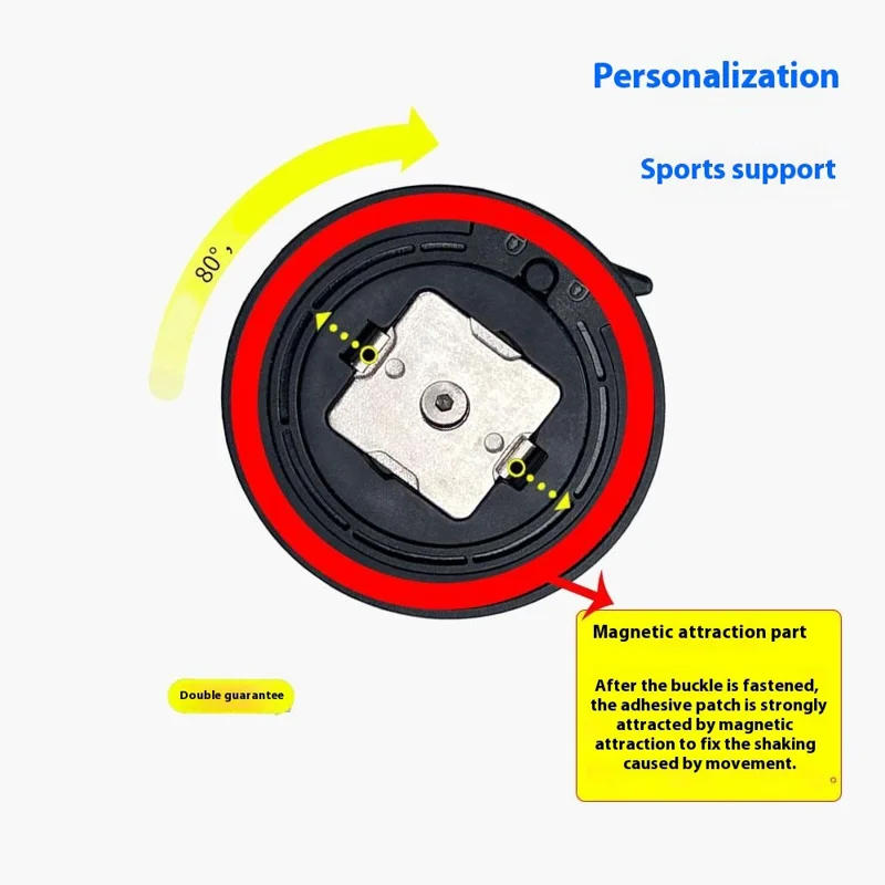 Phone Arm Strap Wrist Strap with Round Adhesive Patch, Magnetic Plus Buckle Quick Release Wrist Bracket