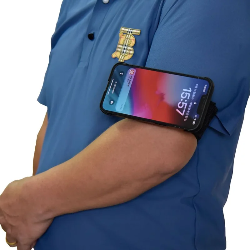 Phone Arm Strap Wrist Strap with Round Adhesive Patch, Magnetic Plus Buckle Quick Release Wrist Bracket