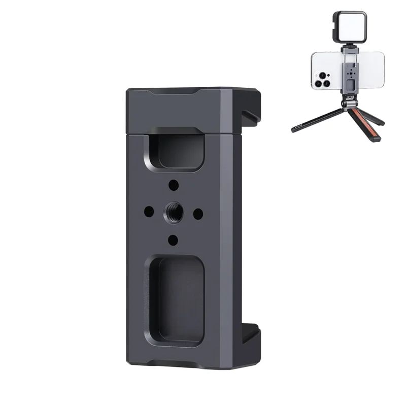 PULUZ PU3205B Cold Shoe Phone Clamp Retractable Aluminum Alloy Phone Clip