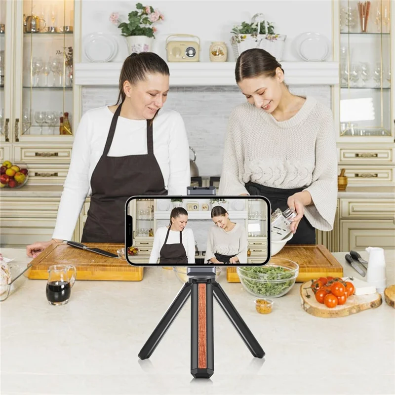 PULUZ PU3205B Cold Shoe Phone Clamp Retractable Aluminum Alloy Phone Clip