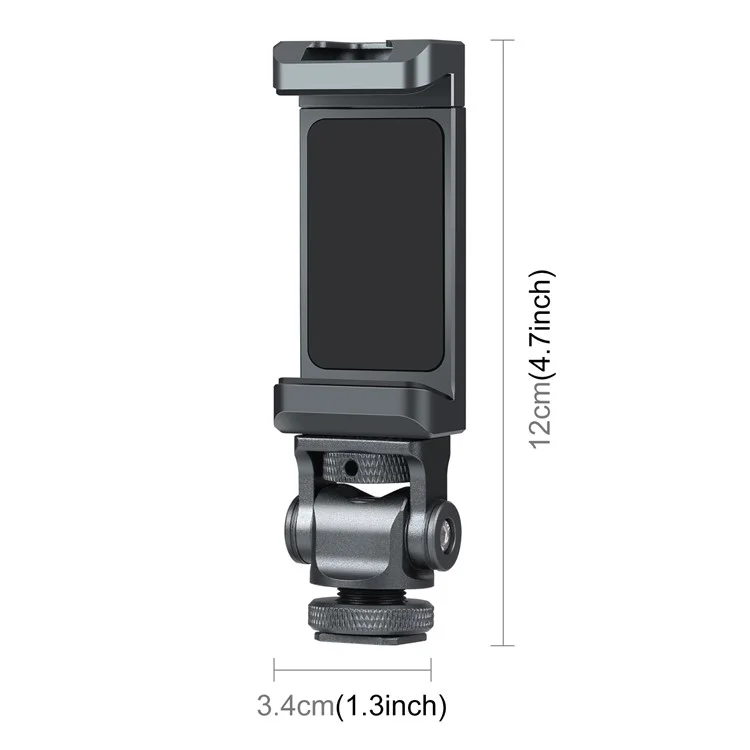 Puluz PU3206B Cold Bash Chold Shoe Phone Clamp Алюминиевый Сплав Убегающий Держатель Телефона.