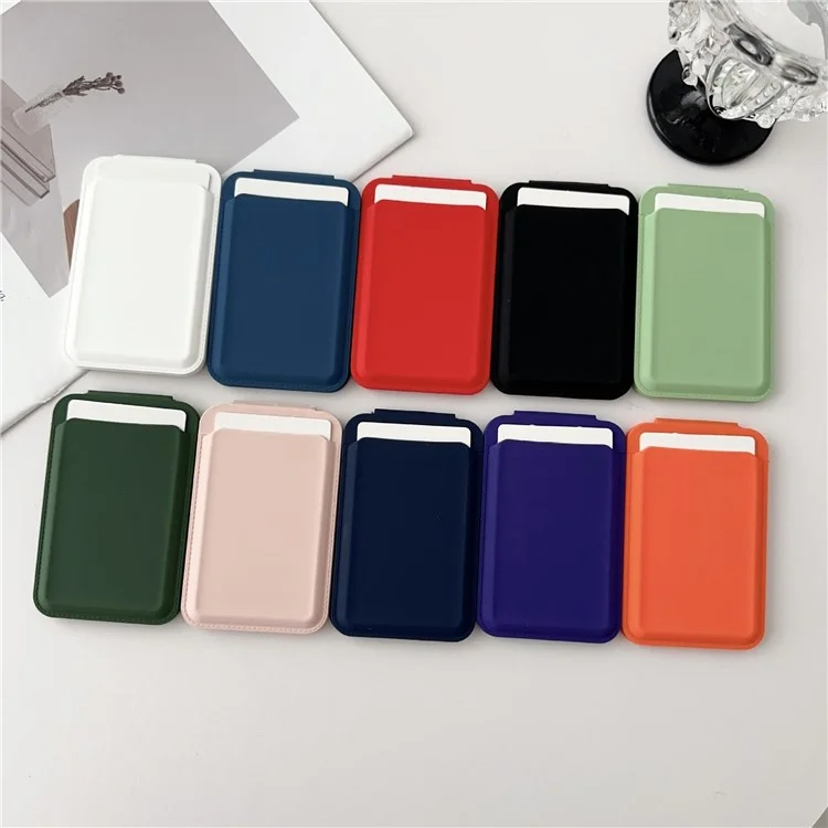 Soporte de Tarjetas Magnéticas Para Iphone 16 Serie Mirror Design Kickstand Silicone Phone Card Bag - Matcha Verde