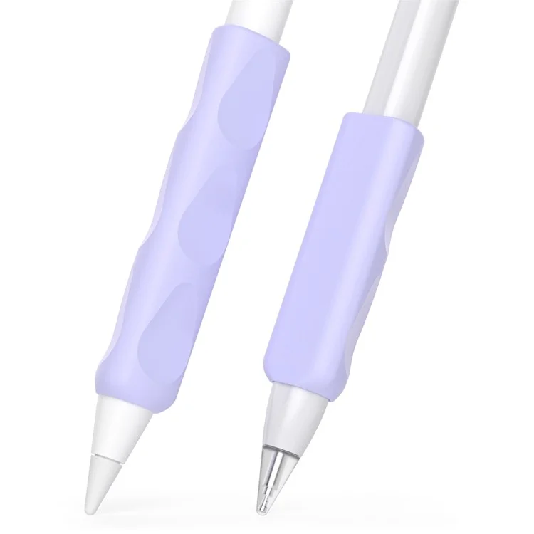 Golotte de Silicone 2pcs Pour Pomme de Pomme, Huawei M-p-cacram Series Stylus Cover Grip Horse - Violet