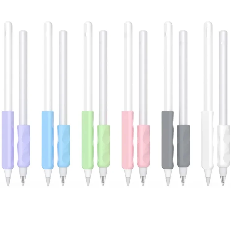 Golotte de Silicone 2pcs Pour Pomme de Pomme, Huawei M-p-cacram Series Stylus Cover Grip Horse - Violet