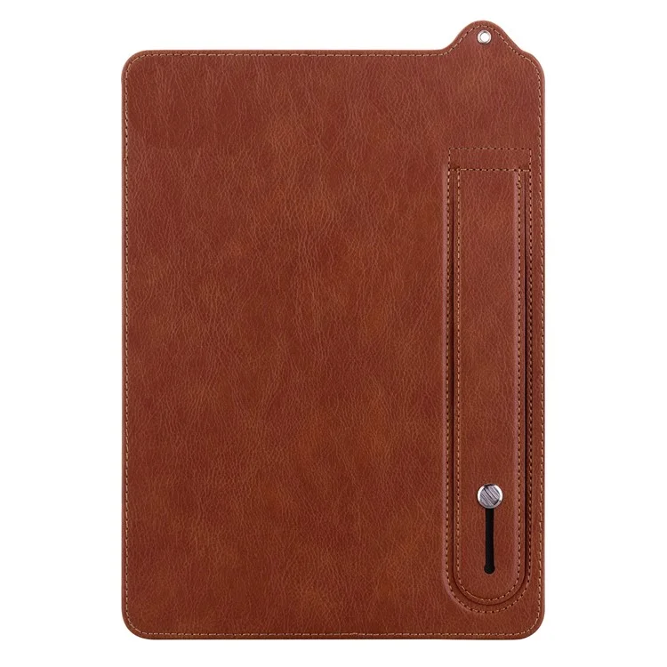 For Amazon Kindle Scribe (2024) / (2022) Case Hand Strap Kickstand Leather Tablet Cover - Brown