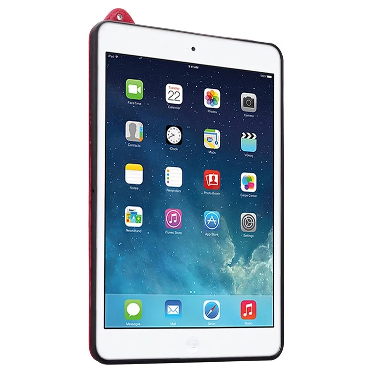Tablet Case For iPad 10.2 (2020) /  (2019) / iPad Air 10.5 inch (2019) Hand Strap Kickstand Leather Cover - Red
