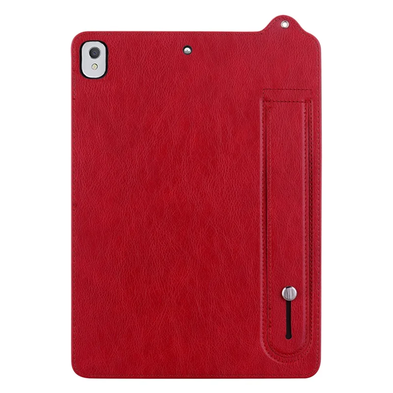 Tablet Case For iPad 10.2 (2020) /  (2019) / iPad Air 10.5 inch (2019) Hand Strap Kickstand Leather Cover - Red