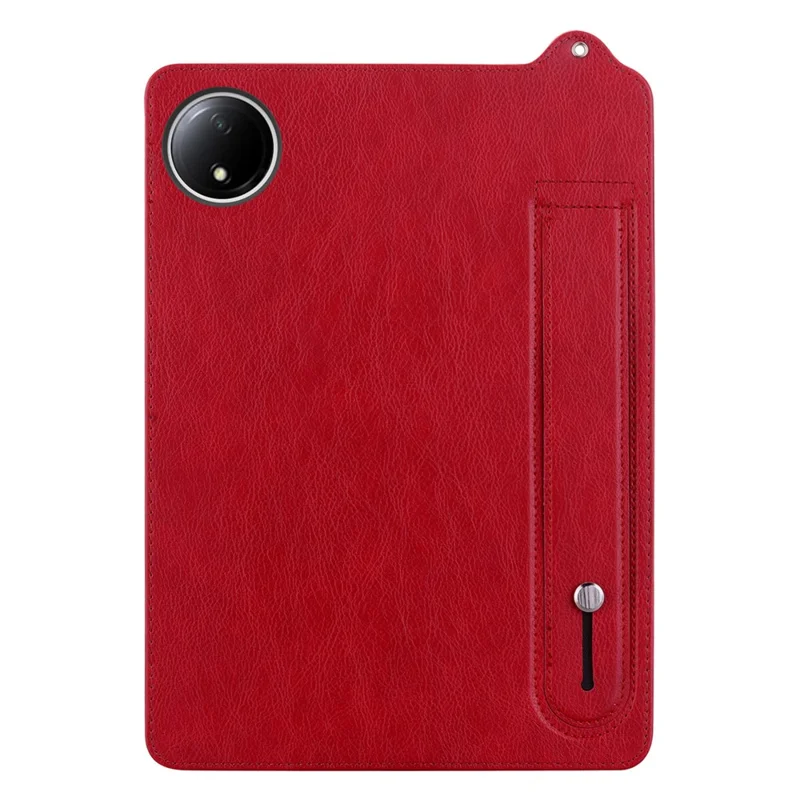 Für Xiaomi Redmi Pad SE 4G 8,7 Zoll Hülle mit Handschlaufe, Standfuß und Ledertablett-Cover - Rot