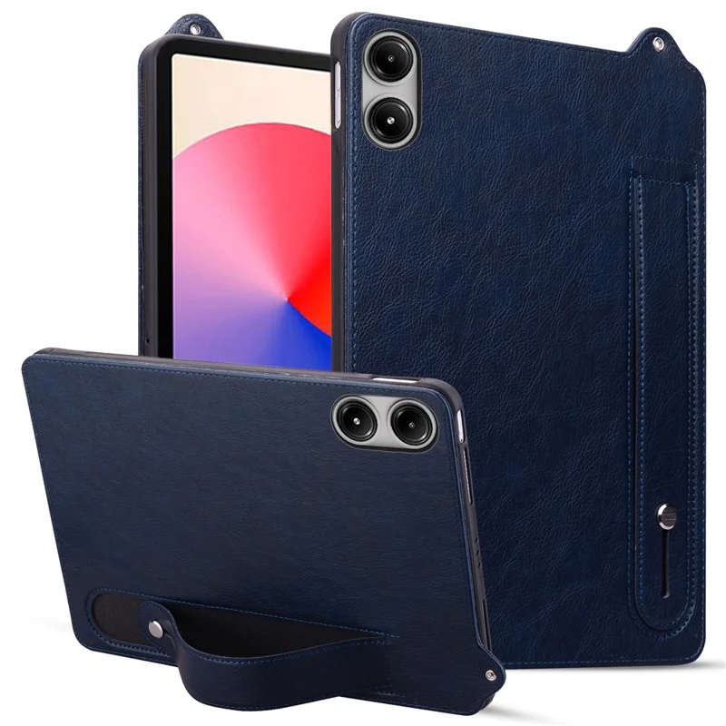 Tablet Case For Xiaomi Redmi Pad Pro / Pad Pro 5G / Poco Pad 4G / 5G Hand Strap Kickstand Leather Cover - Blue