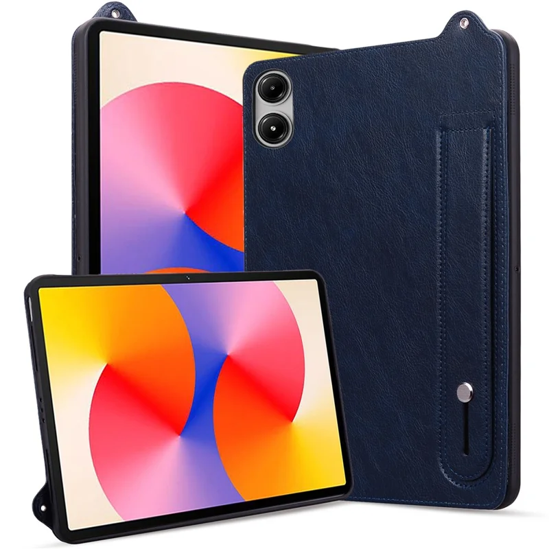 Tablet Case For Xiaomi Redmi Pad Pro / Pad Pro 5G / Poco Pad 4G / 5G Hand Strap Kickstand Leather Cover - Blue
