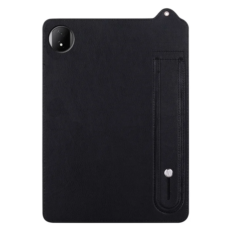 For Honor MagicPad 2 12.3 Tablet Case Hand Strap Kickstand Leather Cover - Black