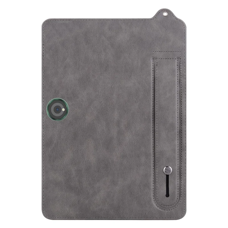 For OnePlus Pad Pro Case Hand Strap Kickstand Leather Tablet Cover - Grey