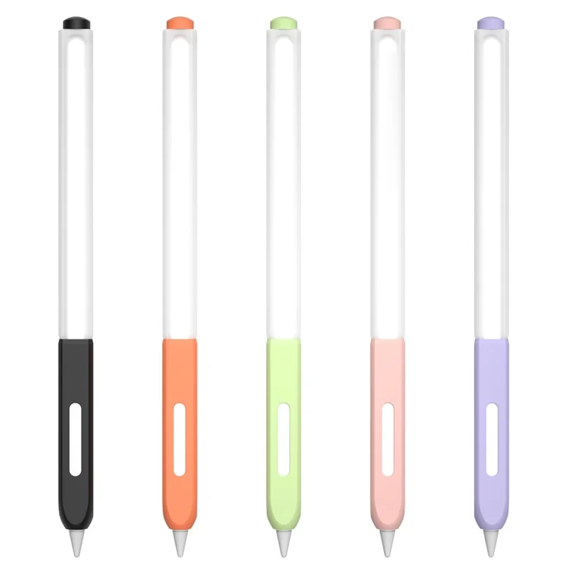For Apple Pencil Pro / Pencil (2nd Generation) Jelly Stylus Pen Cover Soft Silicone Anti-Drop Protective Sleeve - Purple