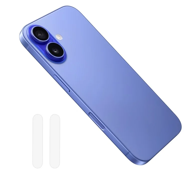 2 peças de protetor de botão de toque da câmera para iPhone 16 / 16 Plus / 16 Pro / 16 Pro Max Película de vidro temperado - Transparente