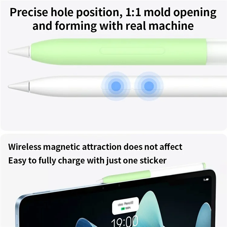 Чехол-силиконовый рукав для карандаша vivo Pencil 2S, защитная крышка для карандаша - Матча зеленый