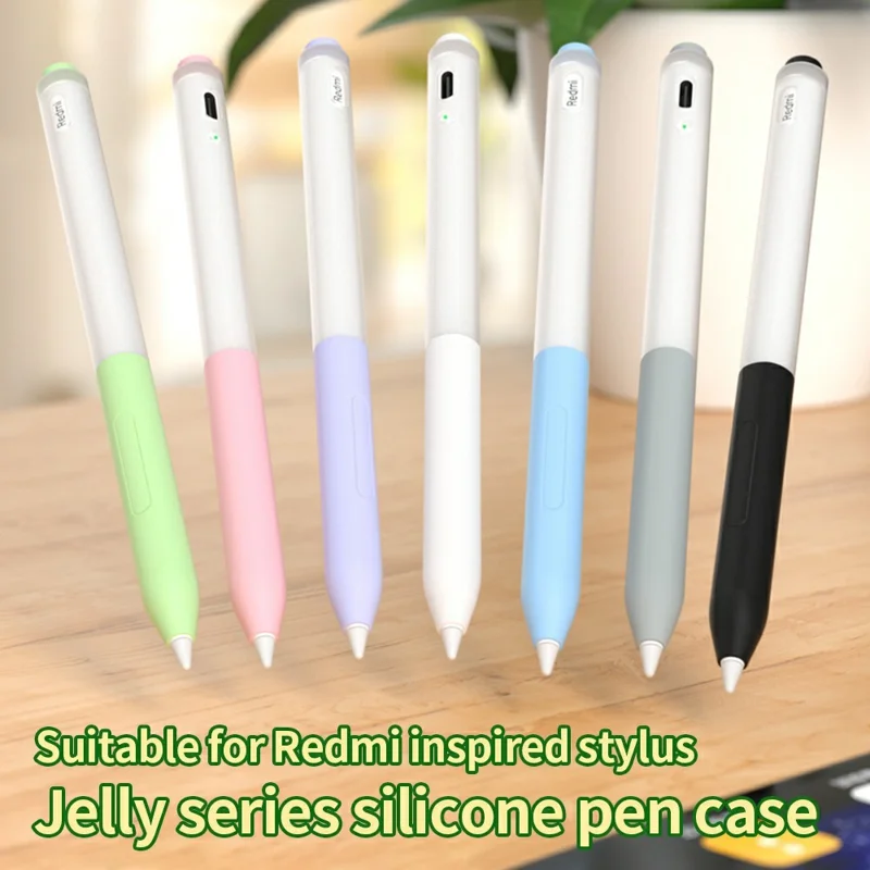 For Xiaomi Redmi Inspiration Stylus Case Jelly Silicone Sleeve Pencil Protective Cover - Sky Blue