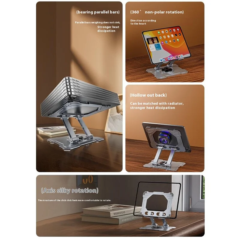 WEKOME WA-S105 Складной держатель для телефона и планшета, вращающийся, регулируемый, из углеродистой стали, для устройств от 4,7 до 13 дюймов