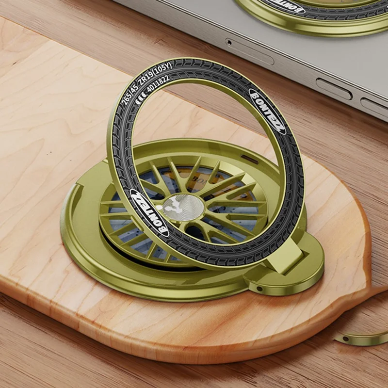 Phone Stand Stress-Relief Cell Phone Holder Phone Grip Finger Loop Kickstand - Avocado Green