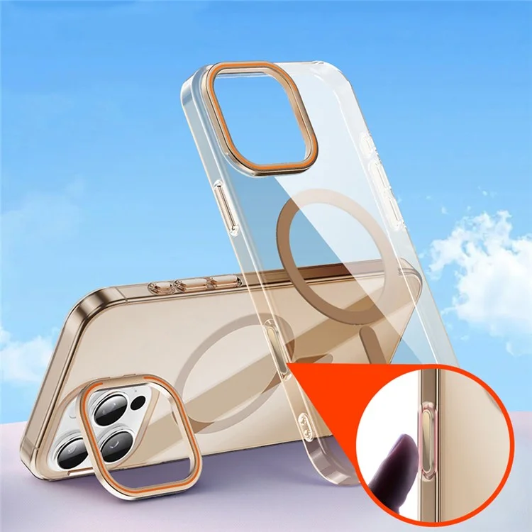 Botón de Control de Cámara para iPhone 16 Pro Max / 16 Pro / 16 Plus / 16 Protector de Botón de Captura Inteligente Sensible - Dorado