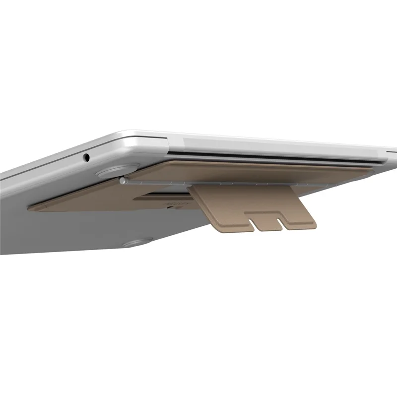 NILLKIN Dual Wing Adhesive Laptop Stand Foldable Portable Cooling Support Multi Angle Adjustable Stand - Brown