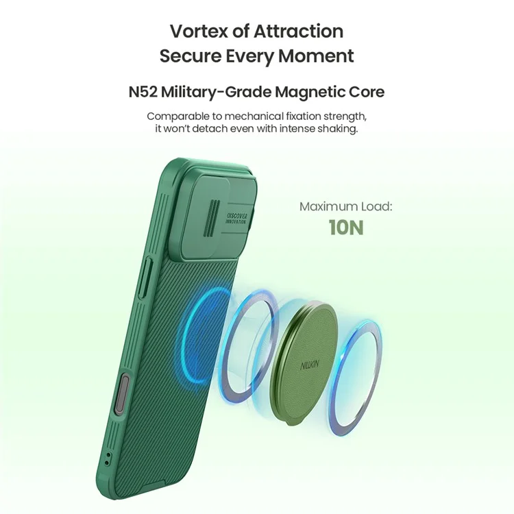 NILLKIN Dual Magnetic Ring Phone Stand Holder Flexible Rotation Adjustable Kickstand - Matcha Green