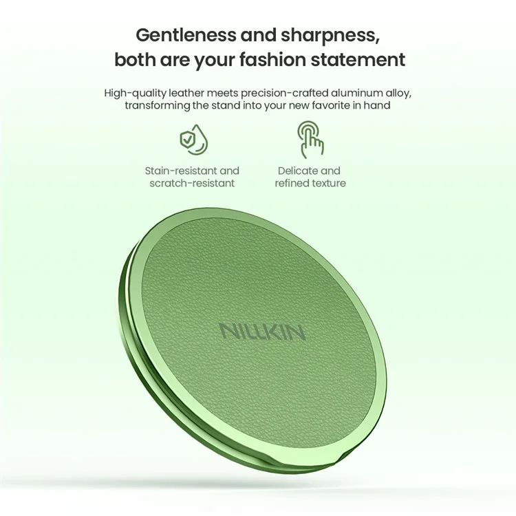 NILLKIN Dual Magnetic Ring Phone Stand Holder Flexible Rotation Adjustable Kickstand - Matcha Green