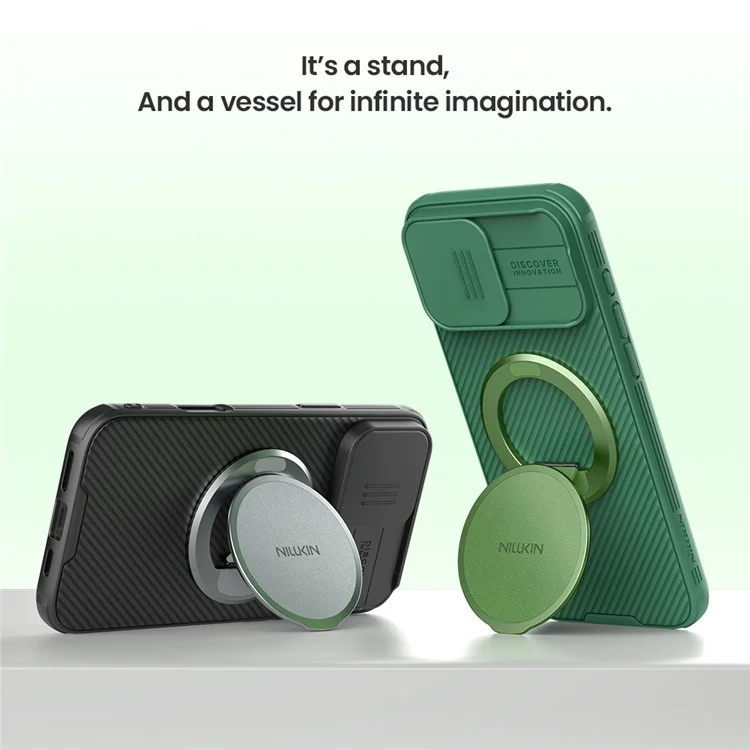 NILLKIN Dual Magnetic Ring Phone Stand Holder Flexible Rotation Adjustable Kickstand - Matcha Green
